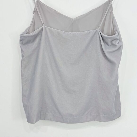 J. Crew Coral Gray Velvety Ruffle Tank Blouse - Picture 7 of 16